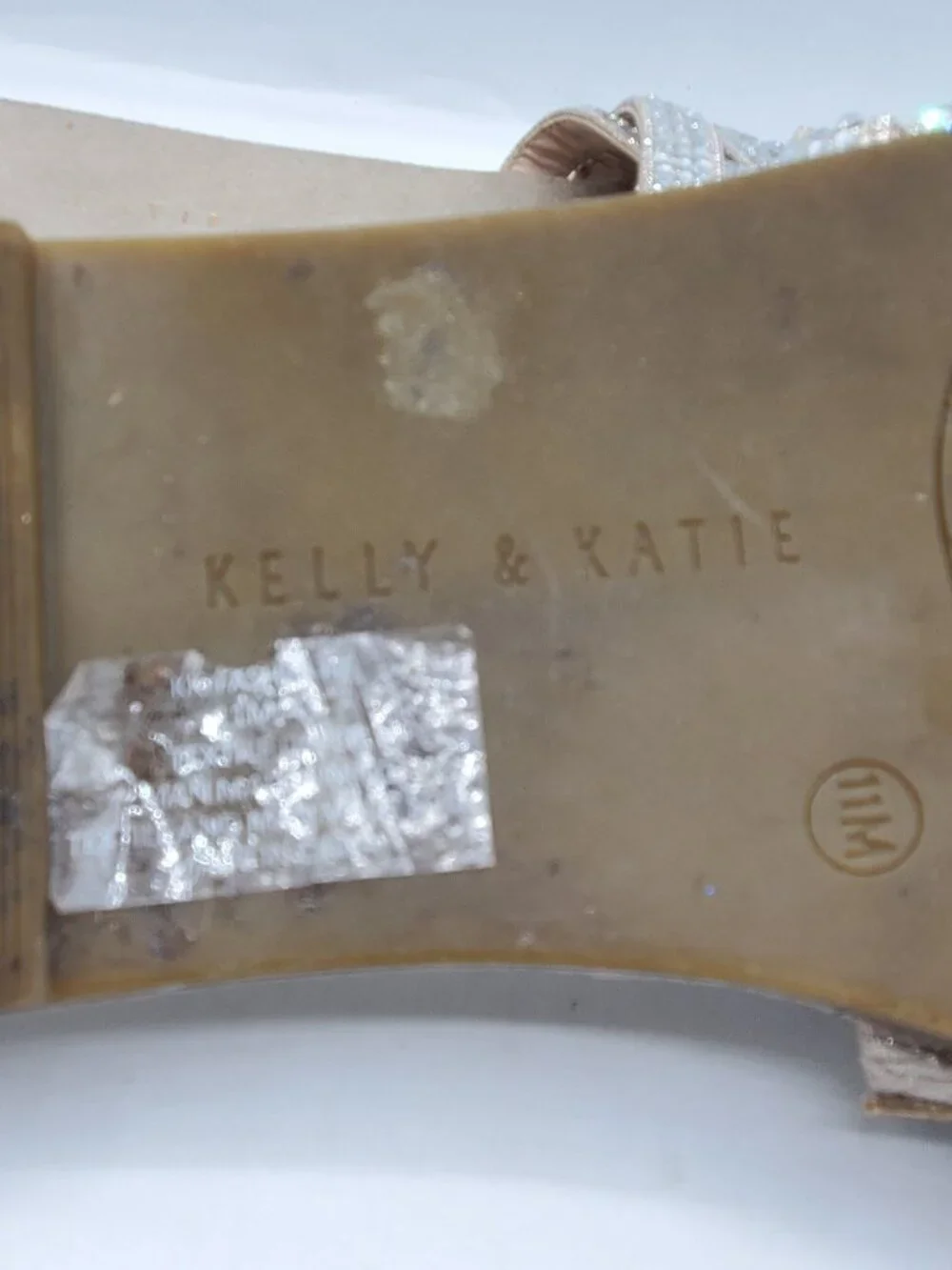 KELLY & KATIE METALLIC MIRROR SLIDE SANDALS